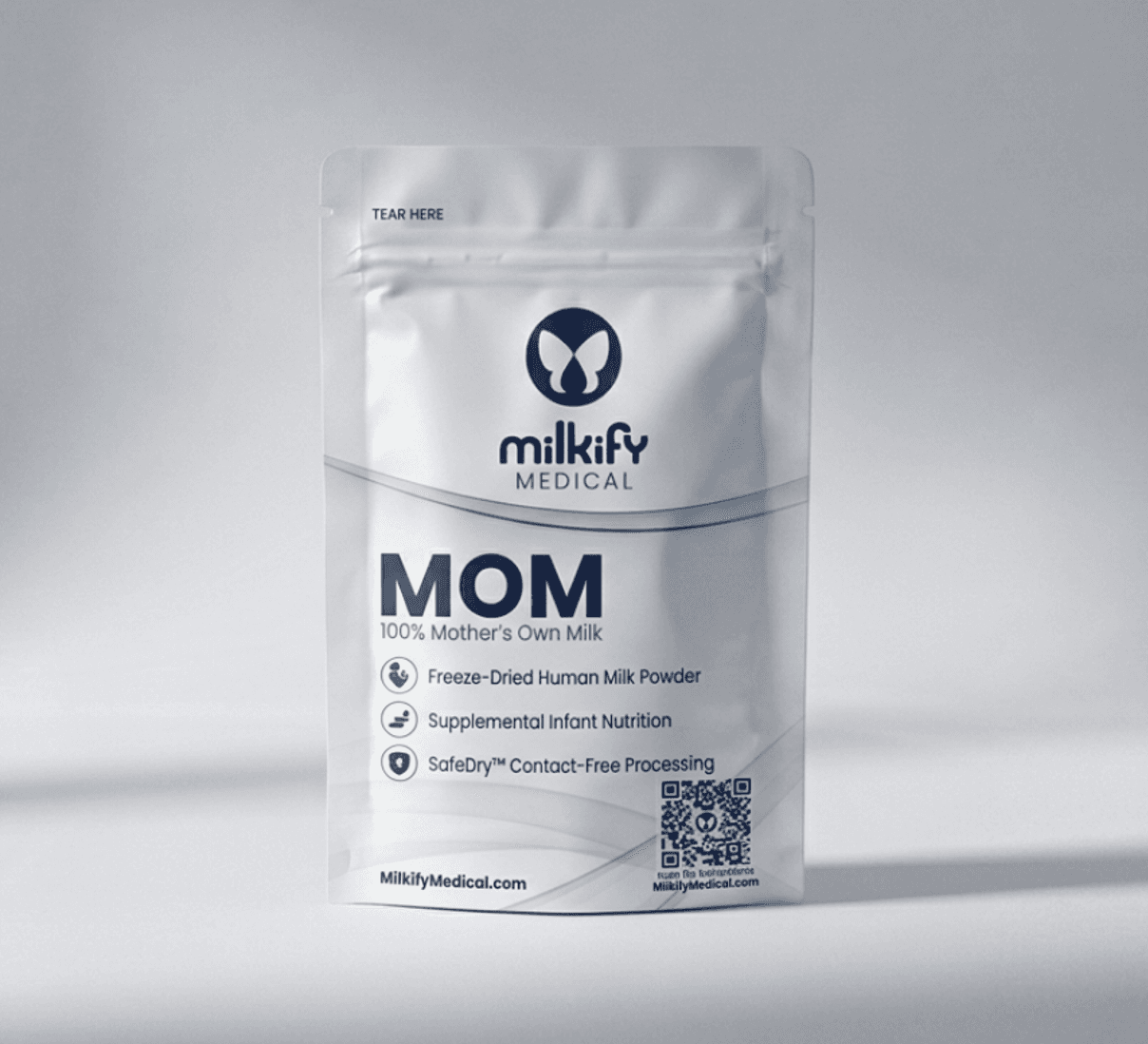 Milkify Medical MOM Singles — freeze-dried mother's own milk for clinical use